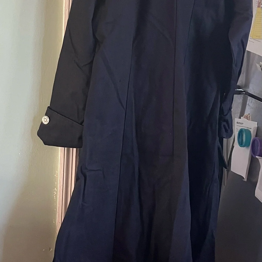 Vintage 90’s Black Trench Coat - Picture 6 of 8
